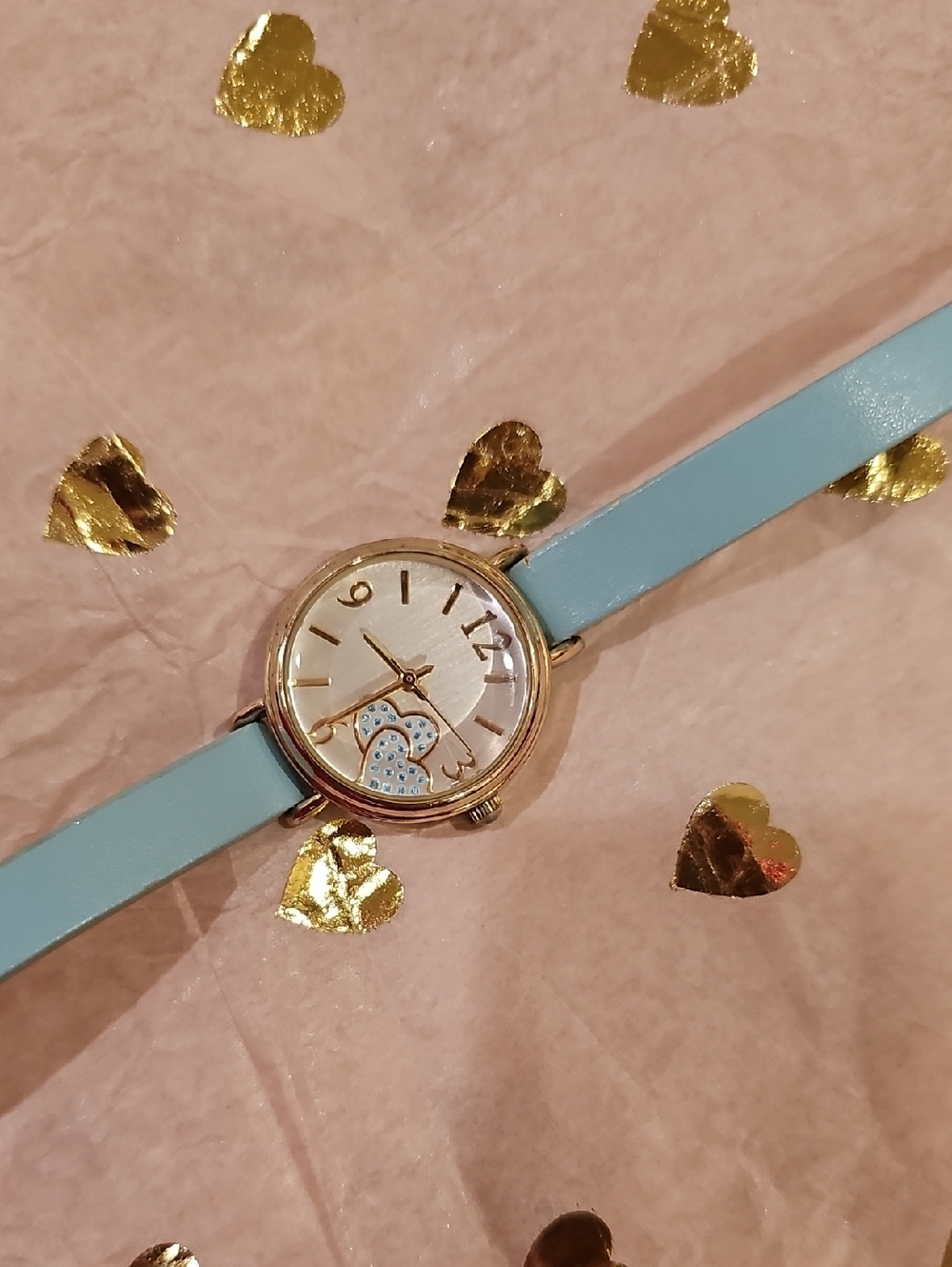 Sky Blue Heart Accent Women’s Watch